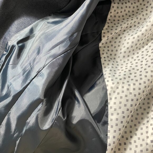 Attention Fully-Lined 1 Button Blazer - Navy Blue 4 - Picture 4 of 9